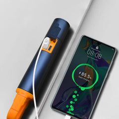 Rechargeable Outdoor Flashlight – Ultra Bright 350 Lumen P50 LED with Dual Light, Long-Range Laser & USB Charging